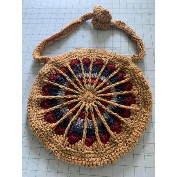 Handmade Round Hand Crocheted Handbag - New - Picture 8 of 11